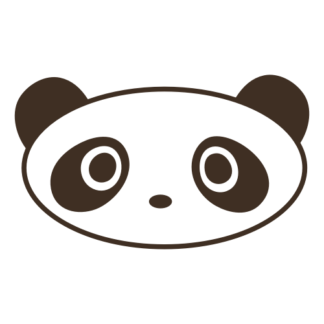 Oval Face Panda Decal (Brown)